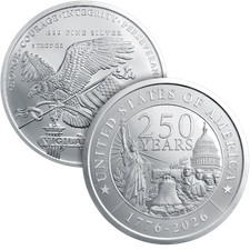 5 oz Golden State Mint Silver Round - USA 250th Anniversary .999 Fine picture