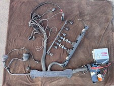 BMW E34 Manual Transmission Engine Harness Assembly with Red Label 413 ECU OEM picture