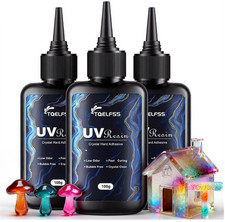 300g UV Resin,Crystal Clear,Hard UV Curing epoxy Resin, Upgraded Formula,odorles picture