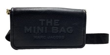MARC JACOBS Black Pebbled Leather “The Mini Bag” Crossbody/Shoulder Handbag picture
