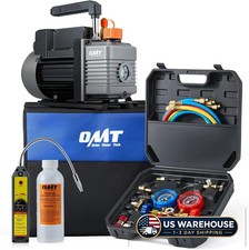 OMT 4 CFM AC Vacuum Pump and Gauge Set for R134a R12 R22 R502 picture