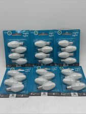 Simply Done White Night Light Bulbs 4W, 15 Lumens, 4 C7 Bulbs, Lot of 6 picture
