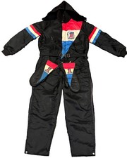 Rare Harley-Davidson Vintage Snowmobile Snow Suit One Piece XL W/ Gloves 1970s picture