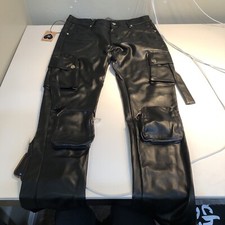 Pheelings Men's Never Look Back Cargo Flare Stack Pants Black Size 32 picture