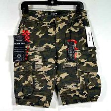 Reason Brand Denim Camo Cargo Short, Men's Size 34 - Green/Tan picture