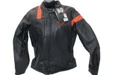 98005-22VW NWT HARLEY-DAVIDSON WOMENS LEATHER JACKET HWY-100 WATERPROOF LARGE picture