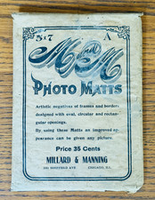 VTG MILLARD MANNING PHOTO MATTS 12 Ornate 5 x 7 Negative Frames Borders Pictures picture