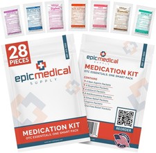Epic Medical Supply First Aid Kit Medication Refill 28-Count Unit Dose Packets picture