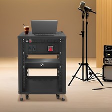 15U Audio Rack Audio Rack Rolling Studio Rack Case Holder With Feet & Wheels picture