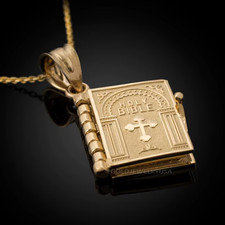 Holy Bible Pendant Necklace -Religious Fashion Jewelry -  picture