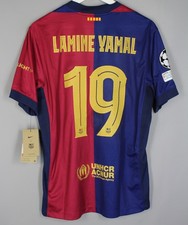 NWT BARCELONA SPAIN 2024 2025 HOME FOOTBALL SHIRT JERSEY #19 LAMINE YAMAL NIKE picture