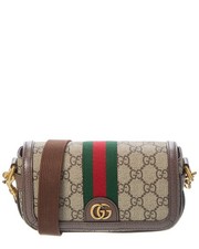 Gucci Ophidia Super Mini Gg Supreme Canvas & Leather Shoulder Bag Men's Beige picture