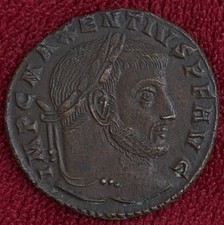 MAXENTIUS Authentic Ancient 308AD Rome Genuine OLD Roman Coin 300 picture