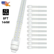 12 Pack 8Ft Led Tube Light Bulbs 144W, F96T12 HO Led Replacement Tube 8' 6500K picture