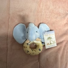Carters John Lennon Elephant Plush Baby Rattle Stuffed Toy Real Love W Tag picture
