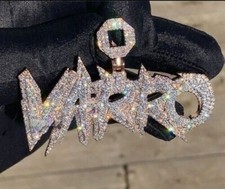 Customize Any Letter Men's Moissanite Classic Name Rapper Pendant 925 Silver picture