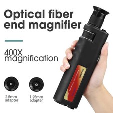 400X Handheld Optical Fiber Inspection Scope Fiber Microscope 1.25/2.5mm Adapter picture