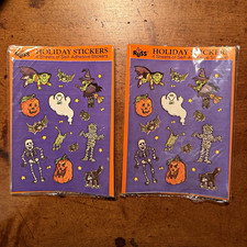 Vintage Russ Halloween Sticker Sheets NOS Pair picture