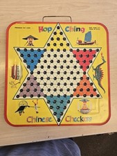 Vintage Hop Ching Chinese Checkers Pressman Toy Co Tin Litho 14