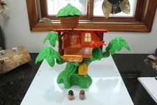 Vintage 1974 Weebles Tarzan Jungle Hut With Original Box, Tarzan & Monkey Figs picture
