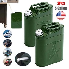 2PCS Jerry Can 5 Gallon 20L Can Metal Tank Emergency Backup Off-road picture