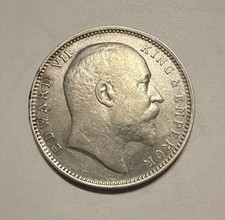 1905 British India One Rupee Silver Coin Edward VII   KM#508 0.917 Fineness picture