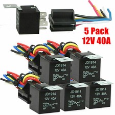 5X 12V DC 40A 5Pin Relay Switch Harness Automotive SPDT Car Socket Waterproof  picture