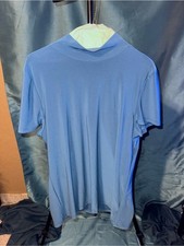 Anne Klein Blue Mock Neck Short Sleeve Stretch Top Size XL picture