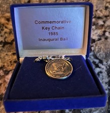 1985 Reagan Bush Inaugural Ball Commemorative Key Chain Original Vintage Rare picture