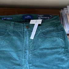 Talbots High Waist Straight 4p Curvy Emerald Green Pants Brand New Flawless  picture