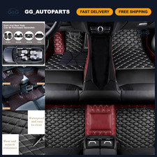 Custom All-Weather Luxury Leather Floor Mats for Cars, SUVs & Trucks - Edge Wine picture