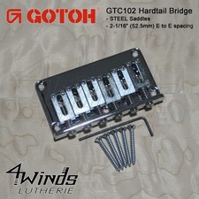 *NEW* GOTOH GTC102 Chrome Hardail Bridge *STEEL Saddles* 2-1/16