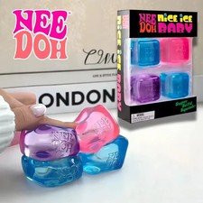 🧊 NeeDoh Nice Ice Baby 4-Pack Mini Cubes | Authentic Squishy Fidget Toy ✨ picture