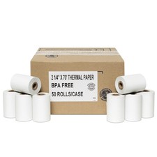 2-1/4 X 70 Thermal Paper Verifone VX520 Ingenico ICT220 50 Rolls, white picture