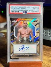 2024 Topps Chrome UFC Georges St-Pierre Auto Champions /150 Refractor PSA 10 picture