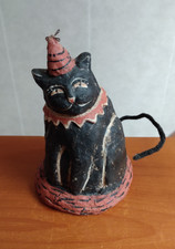 Johanna Parker Paper Maché Primitives by Kathy Black Halloween Cat Hat Tail 6