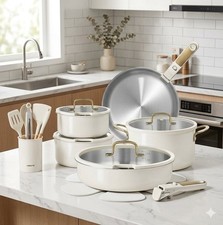 Carote 21-Piece 3-Ply Stainless Steel Cookware Set with detachable handle. picture