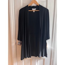 Joseph Ribkoff NWT Black Drape Duster Cardigan Jacket Wrap LDS 16 UK 18 $155 picture