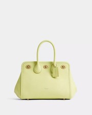 Coach Official Turnlock Tote Bag 22 CHE21 B4ZMG Brass / Pale Citrus picture
