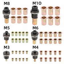 58 PCS Manual Rivet Nut Gun Kit For M3- M10 Threaded Insert Tool Automotive DIY picture