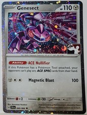 Swirls 🌀 Genesect 040/064 Cosmos Holo Heavily Bleed Error Rare Pokémon TCG ✨️  picture