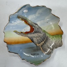 1950-60s State of Florida Alligator hand painted Made in Japan Ashtray VINTAGE + picture