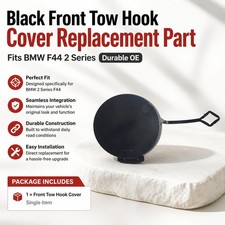 Automotive Front Tow Hook Cap Compatible With BMW 2 Series F44 OE Standard Black picture