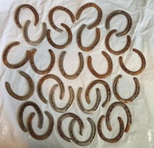 25 USED Horse Shoes Horseshoe Rusty Crafts Art Cowboy Horse Project Western picture