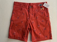 NWT Sergent Major Boys Red Denim Shorts Size Small,  8 in. Inseam, 34 in. Waist picture