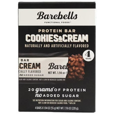 Barebells Protein Bars with 20g High Protein,1.9oz Bars,Cookies & CreaM-4 CoUNT picture