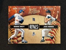 2004 Donruss Leather & Lumber Rivals George Brett Jack Morris 2312/2499 picture