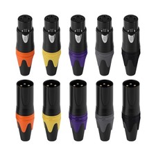 Rannsgeer 3 Pin XLR Connector Male & Female Plug for DIY (4 Pair) picture