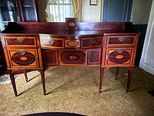 Antique 1870’s Centennial Inlaid Mahogany 7’ Sideboard picture