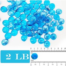 1-5lb Blue Fire Glass Beads - Suitable for Fireplaces | Landscaping | Fish Tanks picture